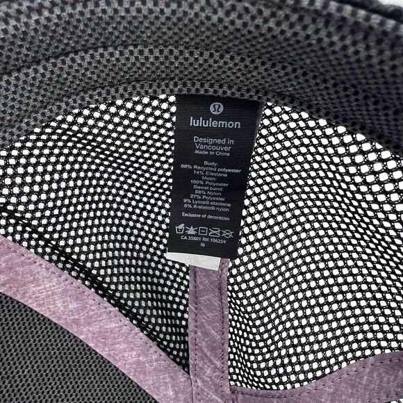 Lululemon Commission Hat Cherry Cola Black Mesh Back Snap Back Ball Cap - Picture 8 of 8